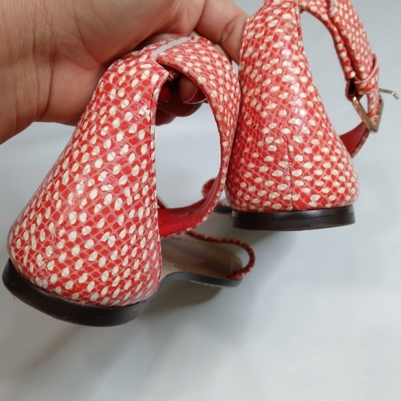 J.Crew Snake Skin Print Ankle Strap Leather Sandals Size 7 - Picture 9 of 13